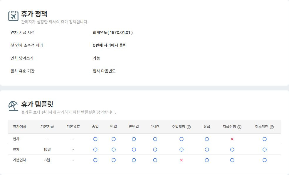 써팀 회사 휴가 정책과 템플릿